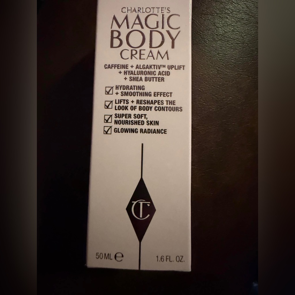 Charlotte Tilbury Magic Body Cream in White and Rose Gold Accents